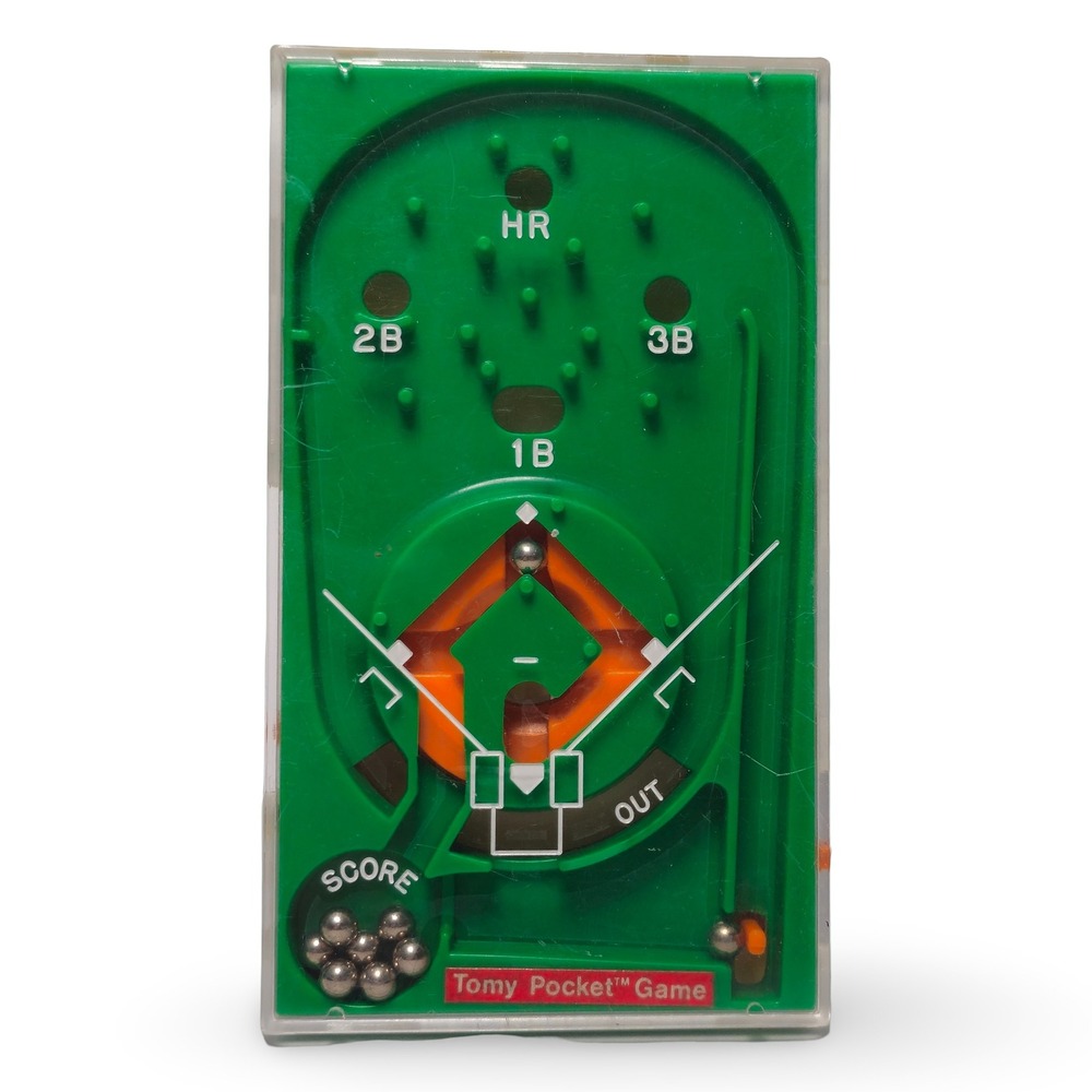 Tomy Pocket Baseball Game Handheld Vintage Green Excellent SKU 7041